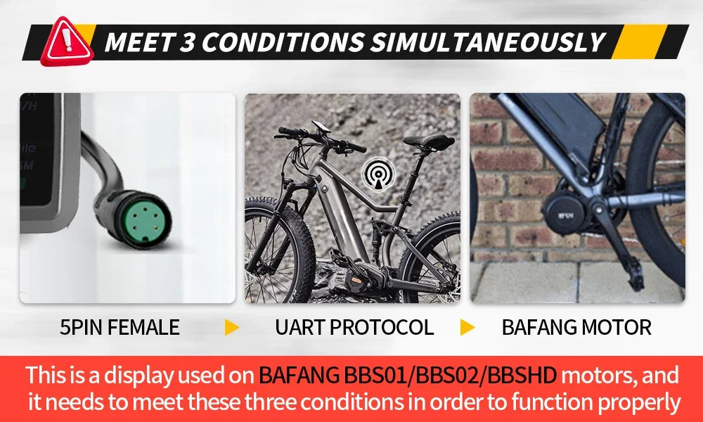 BAFANG SW102 Mini Ebike Display Waterproof Speed Controller For Bafang BBS01 BBS02 BBSHD Mid Motor EBike Conversion Kit