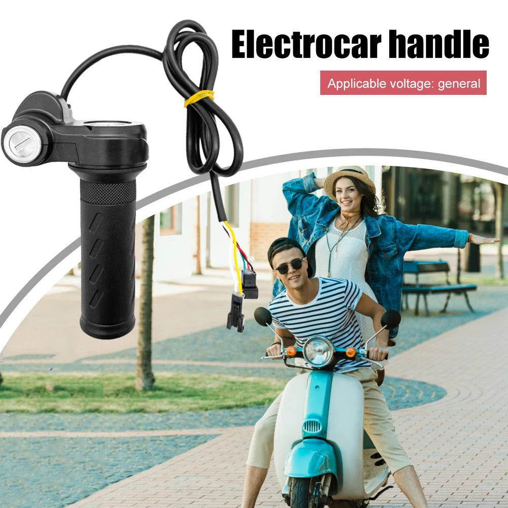 Electric Bike Scooter Twist Throttle Grip Universal Voltage Electric Vehicle Speed Regulating Handle Replacement Parts