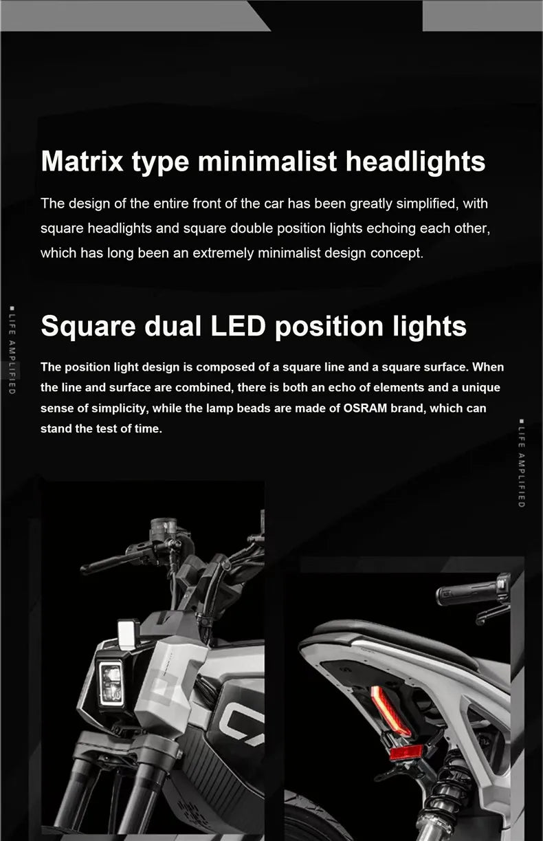 17" urban e-bike e-scooter 50km/h CITY electric bicycle mid-motor mobility excursions Soft tail electric motorcycle smart ebike