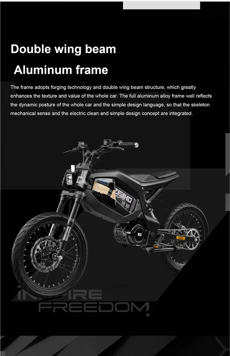 17" urban e-bike e-scooter 50km/h CITY electric bicycle mid-motor mobility excursions Soft tail electric motorcycle smart ebike