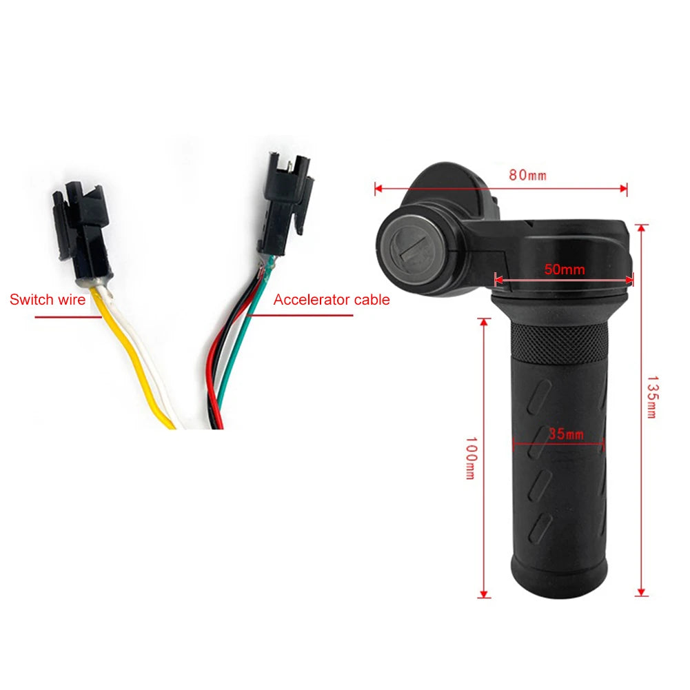 Electric Bike Scooter Twist Throttle Grip Universal Voltage Electric Vehicle Speed Regulating Handle Replacement Parts