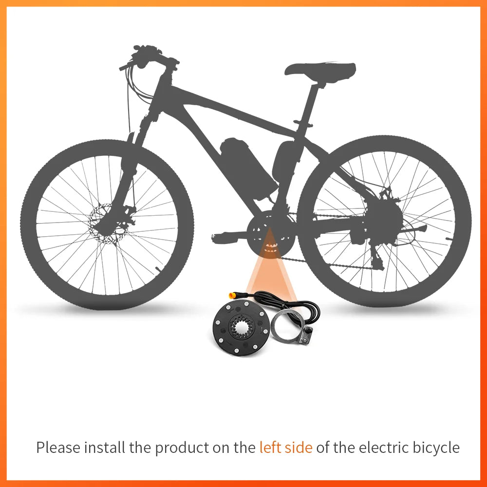 KT Ebike Pedal Assistant Sensor BZ-4 8 Magnet Ebike PAS Waterproof Plug For Electric Bicycle Conversion Kit