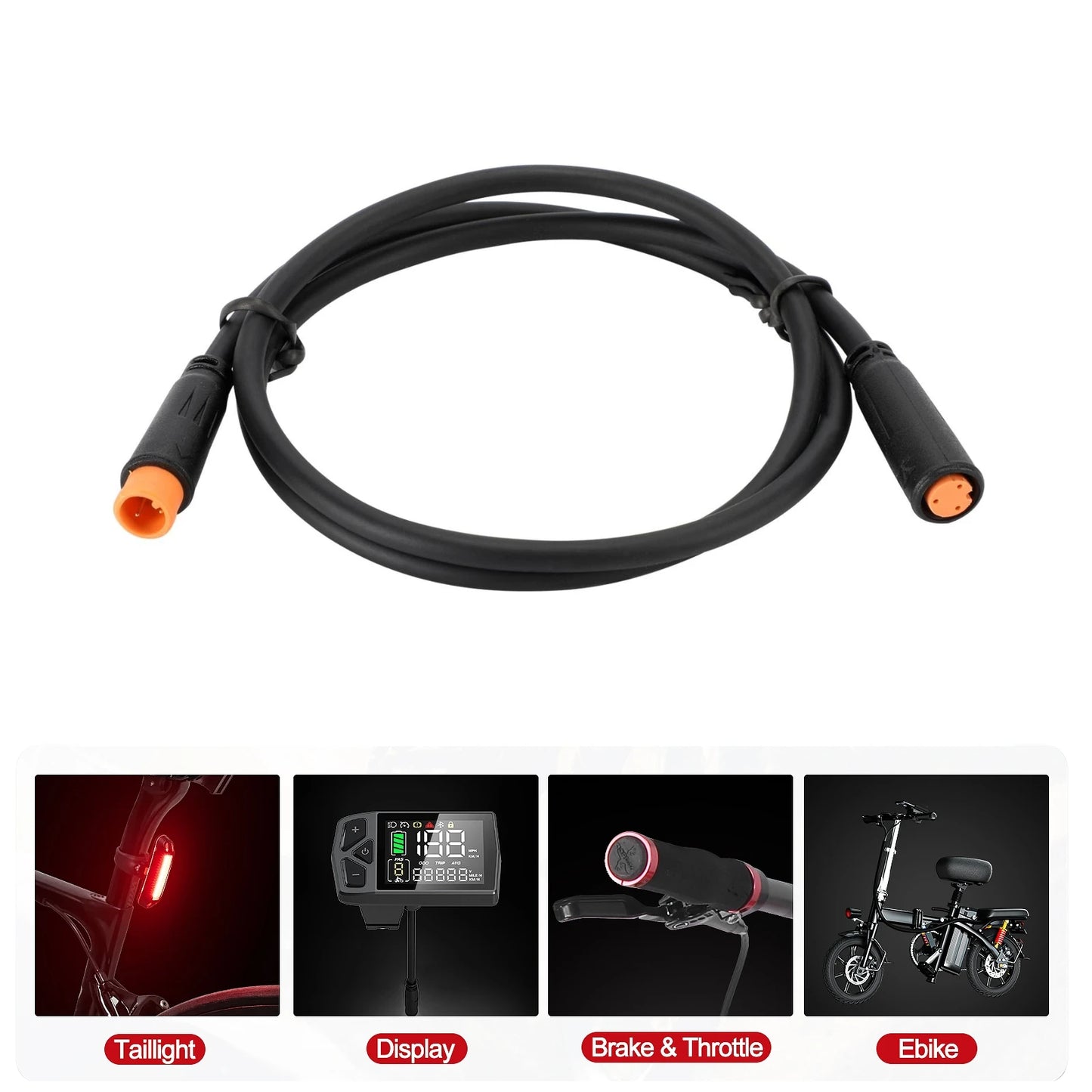 Ebike Display Connector 2/3/4/5/ Pin Cable For Bafang Female/male Waterproof Connector Signal Line Electric Bicycle Tool Parts