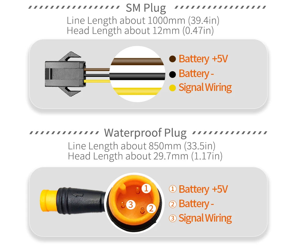KT Ebike Pedal Assistant Sensor BZ-4 8 Magnet Ebike PAS Waterproof Plug For Electric Bicycle Conversion Kit