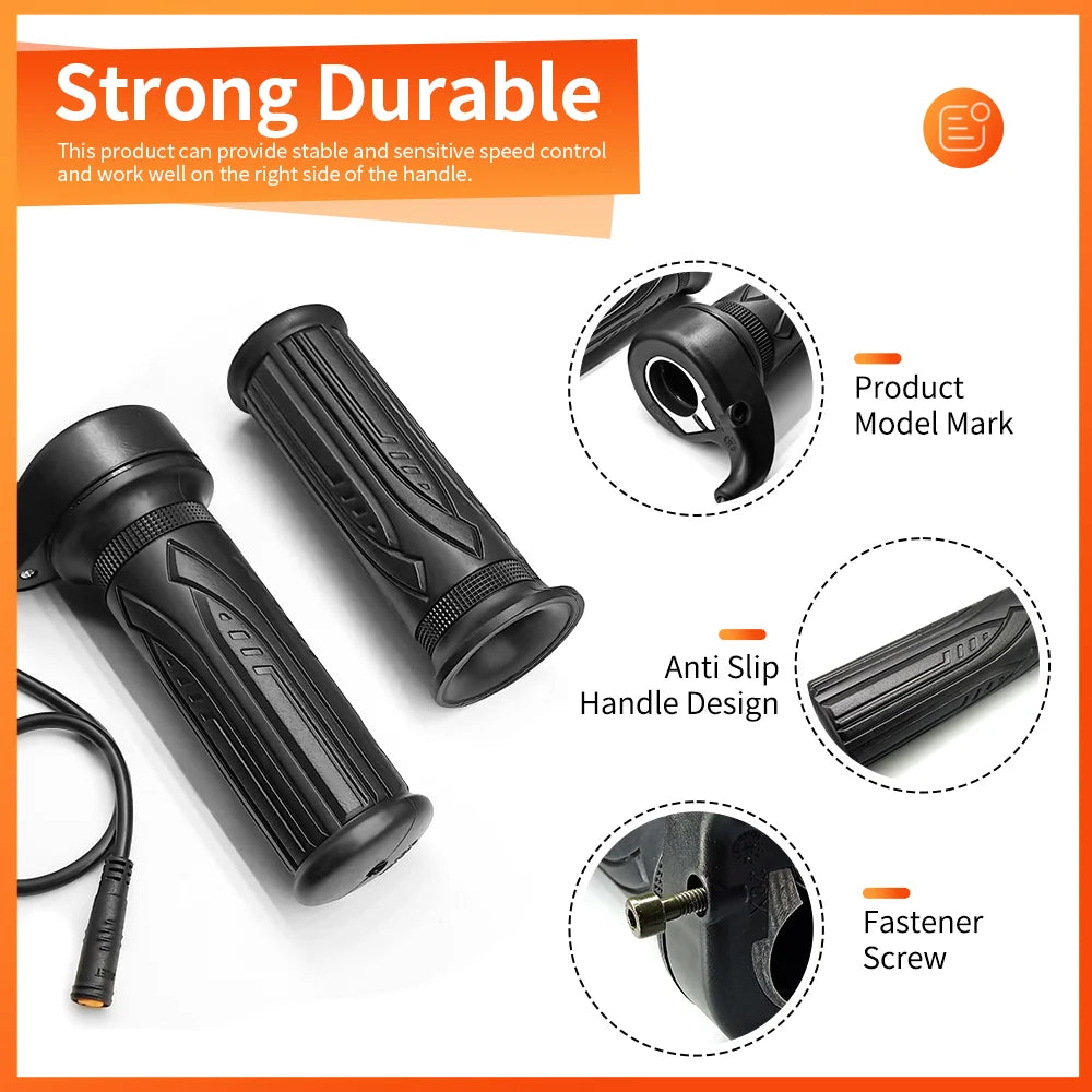 Ebike Twist 8FUN Throttle for BAFANG BBS01 BBS02 BBSHD Mid Drive Motor with 3pin Female Waterproof Connector Ebike Full Twist
