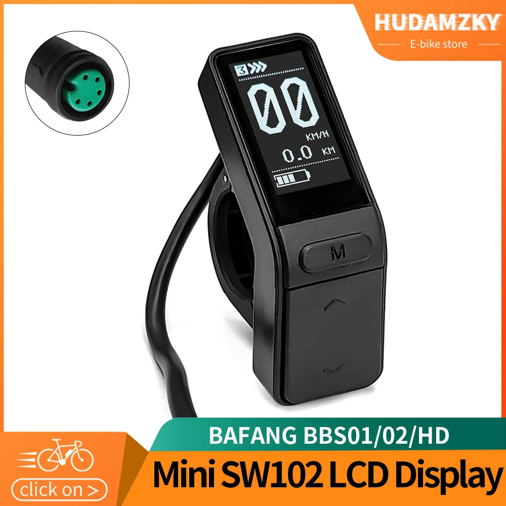 BAFANG SW102 Mini Ebike Display Waterproof Speed Controller For Bafang BBS01 BBS02 BBSHD Mid Motor EBike Conversion Kit