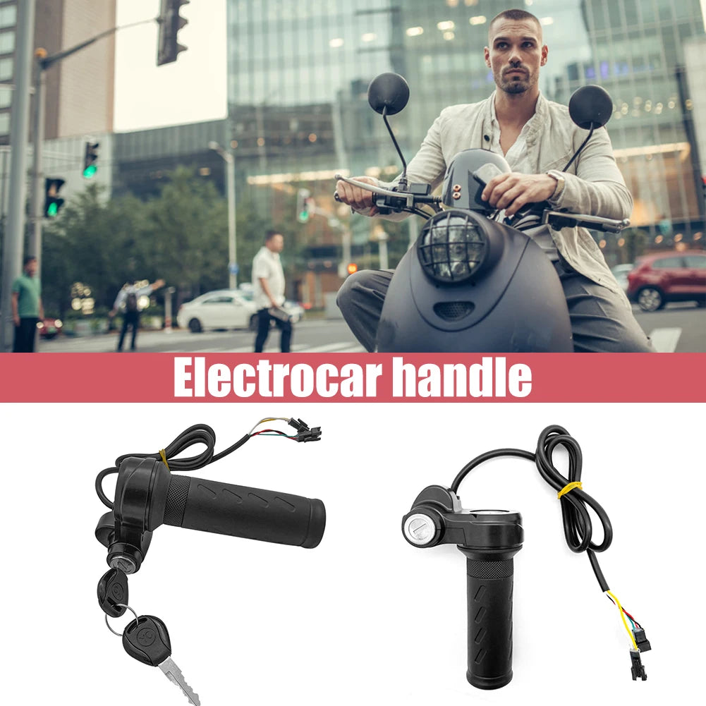 Electric Bike Scooter Twist Throttle Grip Universal Voltage Electric Vehicle Speed Regulating Handle Replacement Parts
