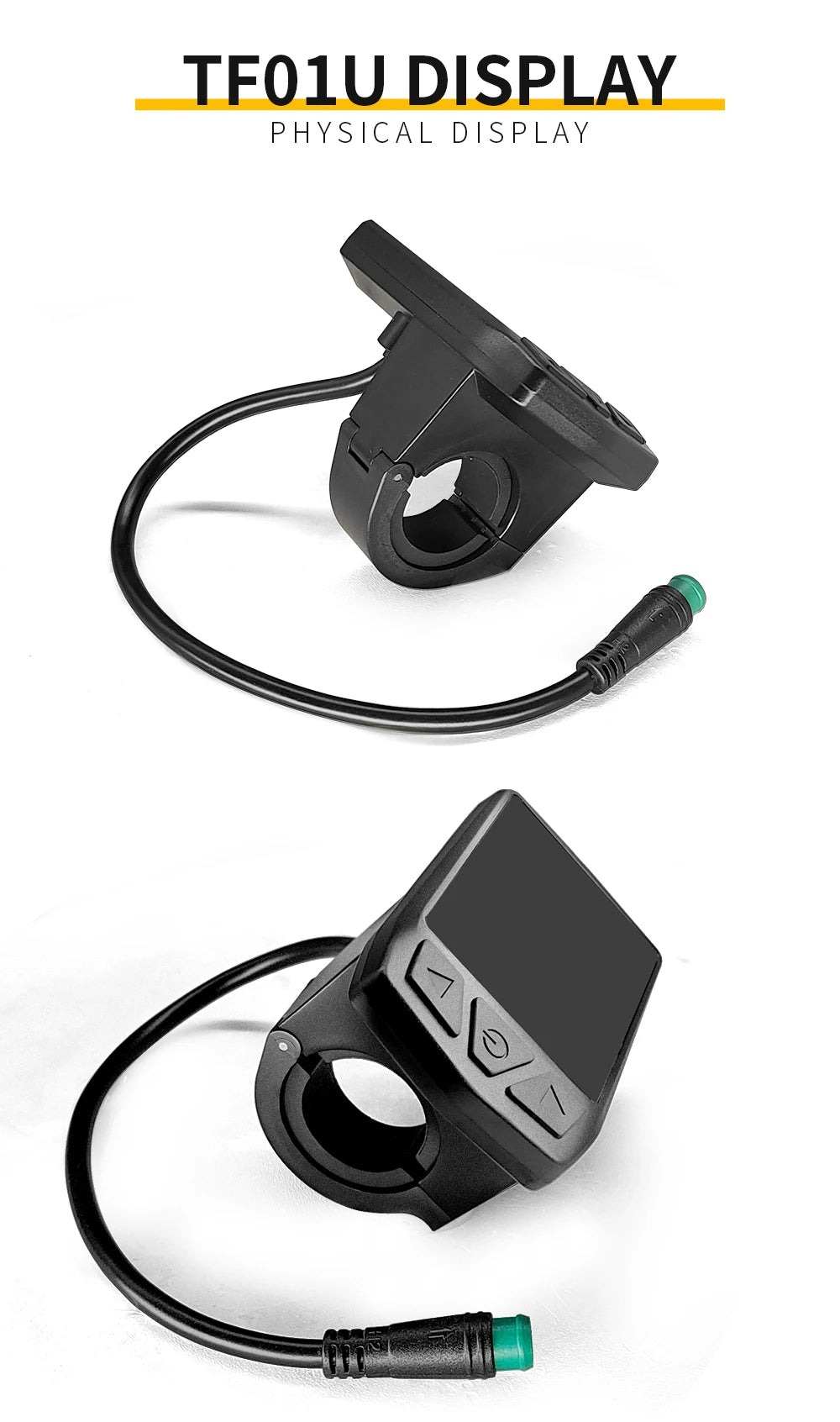 Ebike KT-TF01U(with USB) Display for Bike Conversion Kit Compatible Voltage 24V 36V 48V with 5 Pins Waterproof/SM Plug