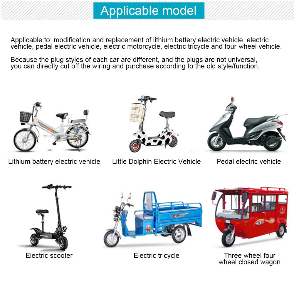 Electric Bike Scooter Twist Throttle Grip Universal Voltage Electric Vehicle Speed Regulating Handle Replacement Parts